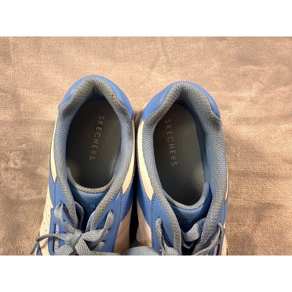Skechers Blue White Court Sneakers Low Top Lace Up Shoes Womens 6 - Picture 5 of 6